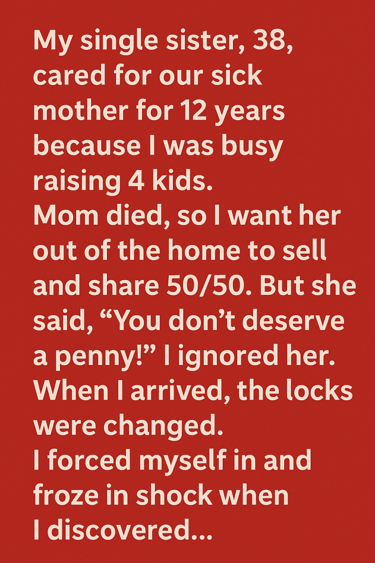 “My Sister Cared for Mom for 12 Years—Then Cut Me Out of the Inheritance”