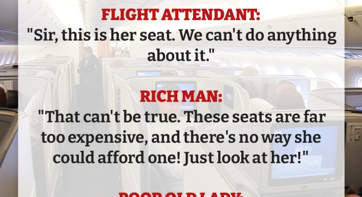 Business Class Passengers Mock Poor Old Lady, at the End of the Flight Pilot Addresses Her – Story of the Day