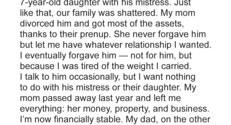 After My Mom’s Passing, Dad Demanded I Use Her Gift for His Other Child’s Needs