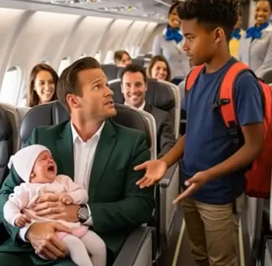 The billionaire’s baby was crying the entire flight… until a young child did something completely unexpected