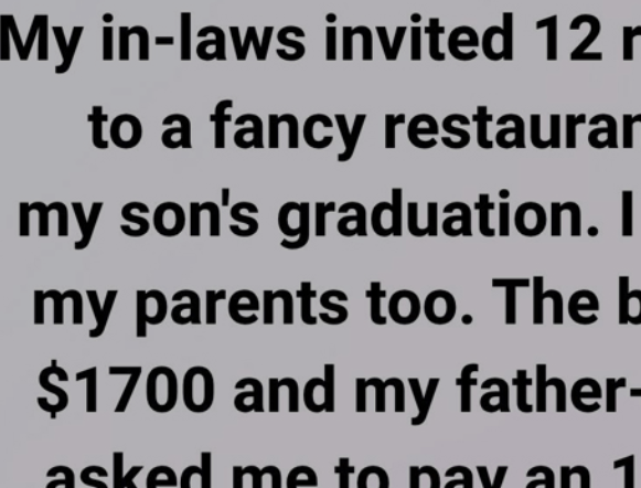 My Father-in-Law Paid the $1,700 Bill — Then Told Me to Cover the Tip Because I ‘Brought Guests.’ What Happened Next Shattered My Family