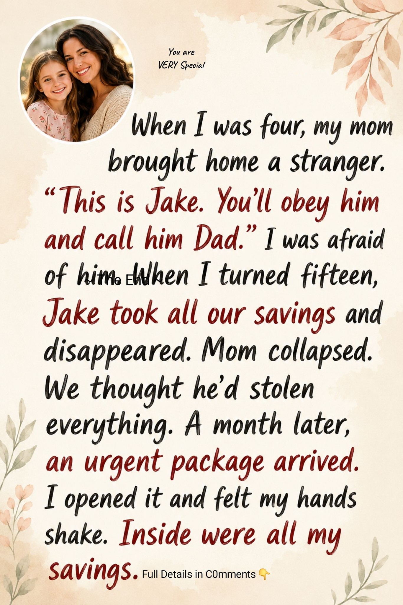 My stepfather disappeared with all our savings—but the last letter he left behind completely changed the way I saw him.
