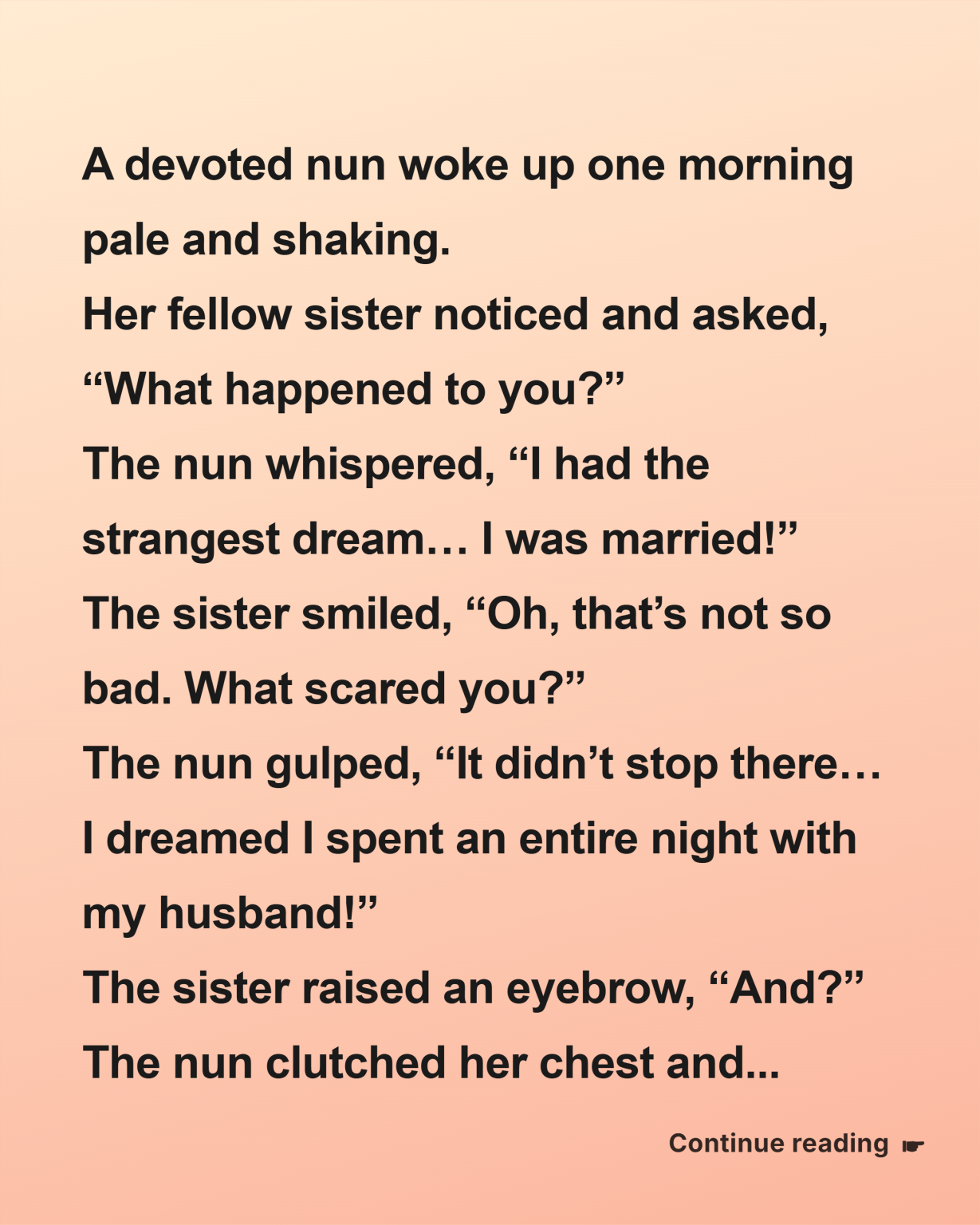 The Nun Who Dreamed Of Marriage… And Woke Up Terrified!