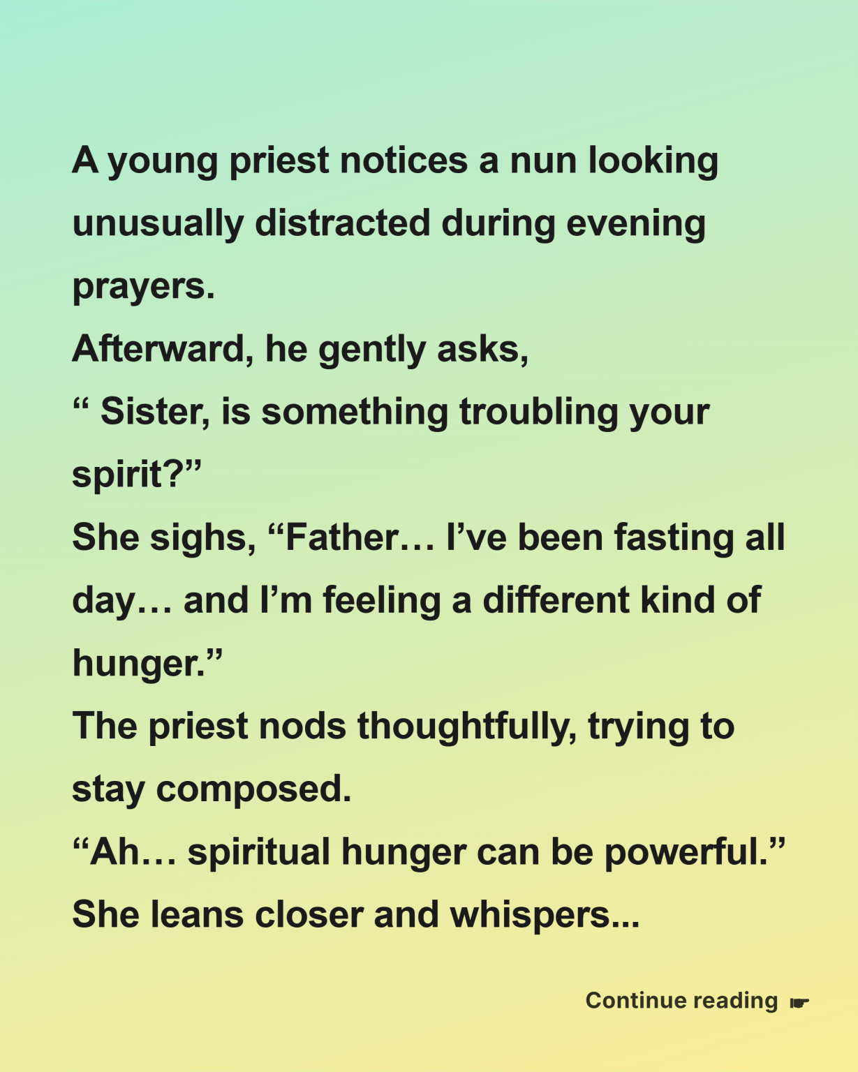 She Whispered Her ‘Hunger’… The Priest Was Not Ready For This Confession!