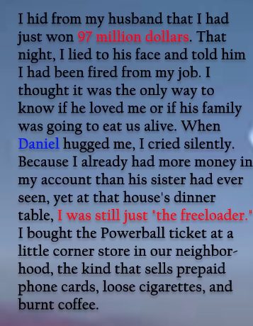 I Hid My $97 Million Lottery Win From My Husband